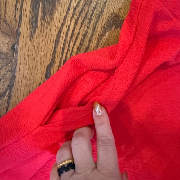 Flowy Red Midi Skirt - Picture 3 of 3